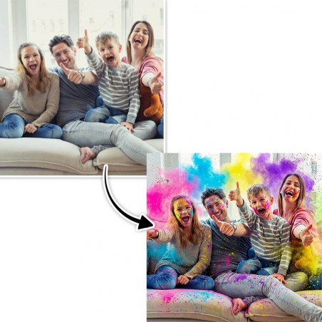 Quadro fotografico esplosione di colori