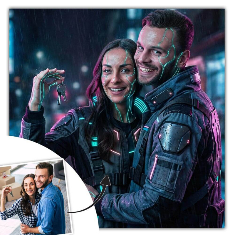 Ritratto cyberpunk personalizzato