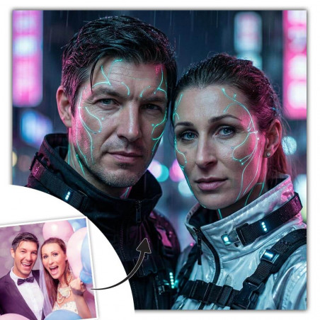 Ritratto cyberpunk personalizzato