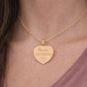 Personalizzabile oro placcato cuore collana