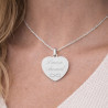 Collana a cuore incisa personalizzata
