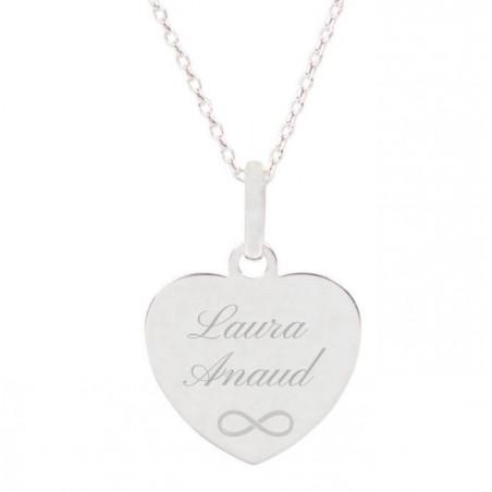 Pendente di cuore d'argento personalizzato