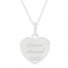 Pendente di cuore d'argento personalizzato