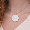 Collana rotonda in argento personalizzato