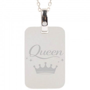 Collana rettangolare personalizzata in argento 925 con foto