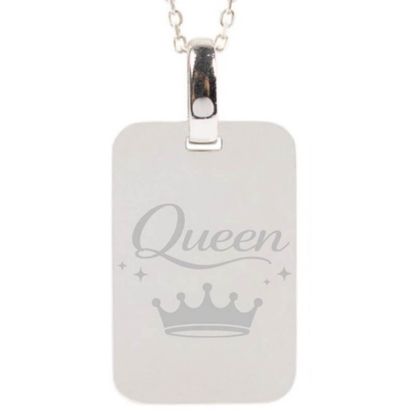 Collana rettangolare personalizzata in argento 925 con foto