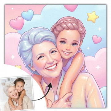 Quadro Kawaii pastel personalizzato