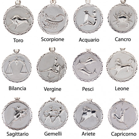 Collana di Astrologia Argento inciso