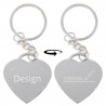 Portachiavi con cuore design inciso