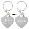 Portachiavi cuore design personalizzato fronte-retro