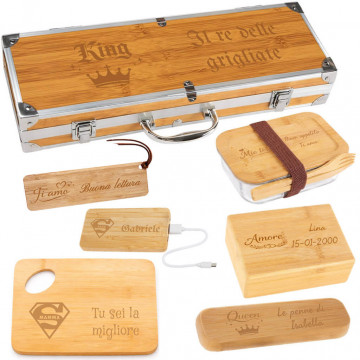 Regalo in legno personalizzato Mots d’amour – Incisione unica