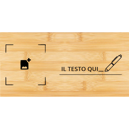 Area personalizzazione regalo in legno personalizzato - collezione parole d'amore