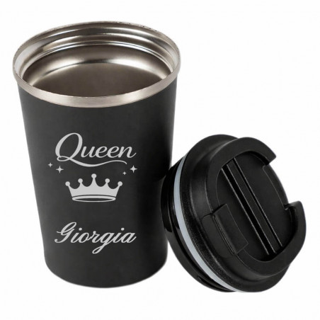 Mug termico nero personalizzato