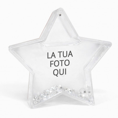 Globo di neve stellato personalizzabile.