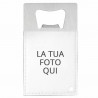 Apribottiglie in metallo con pelle fotografica
