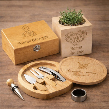 Regalo nonni in legno personalizzato festa delle nonne