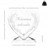 Cuore in vetro personalizzato per la nonna