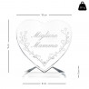 dimensioni cuore in vetro personalizzato mamma