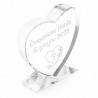 Cuore in vetro personalizzato comunione