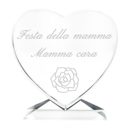 cuore in vetro inciso
