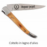 coltello in legno di ulivo