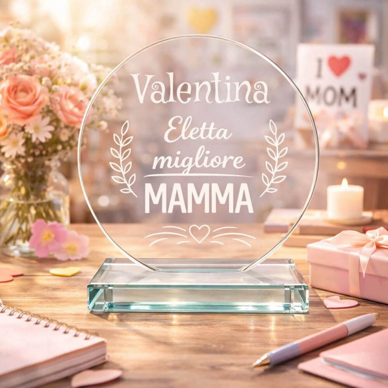 Trofeo personalizzato per la mamma migliore