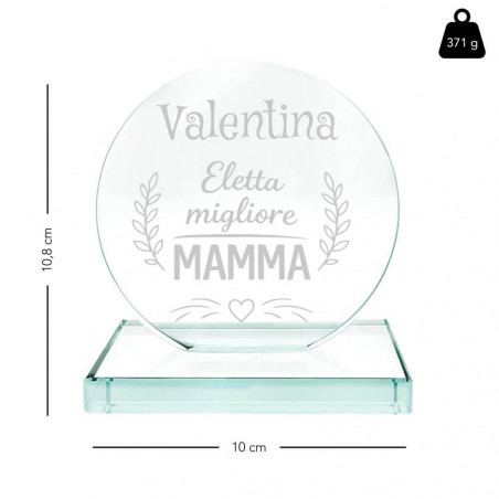 Dimensioni del trofeo personalizzato per la mamma migliore