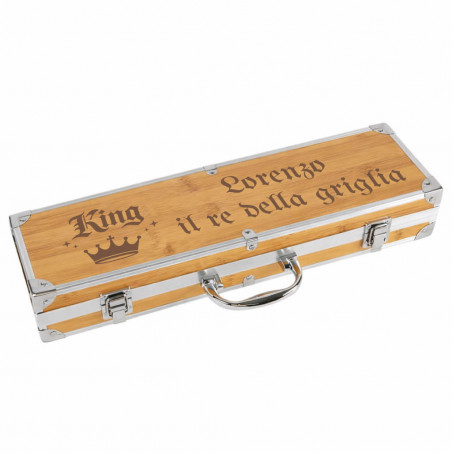 Cofanetto papà re della griglia personalizzato