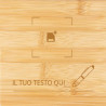 Area di personalizzazione dei regali in legno per papà