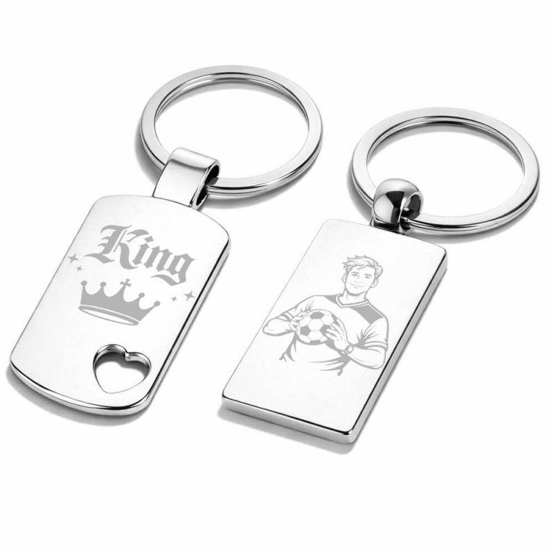 Portachiavi papà personalizzati incisi in metallo  | Regalo personalizzato per la festa del papà