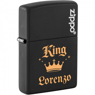 Accendino Zippo nero papà inciso personalizzato   | Regalo personalizzato per papà