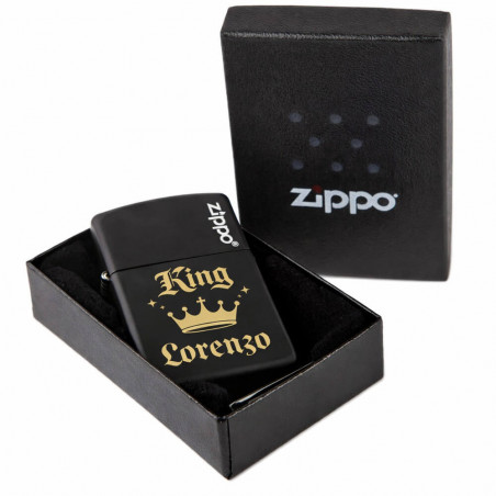 Accendino Zippo nero “papà” con scatola Zippo