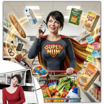 Ritratto personalizzato Super Mamma