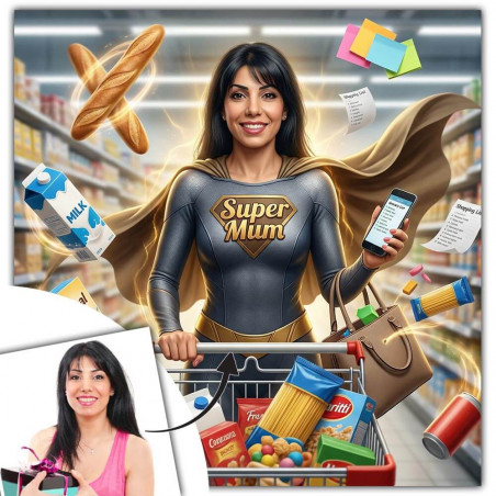 Ritratto personalizzato Super Mamma