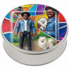 Scatola rotonda personalizzata con effetto action figure
