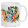 Tazza personalizzata con effetto acquerello colorato