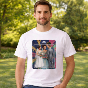 T-shirt uomo personalizzata effetto figurine articolate