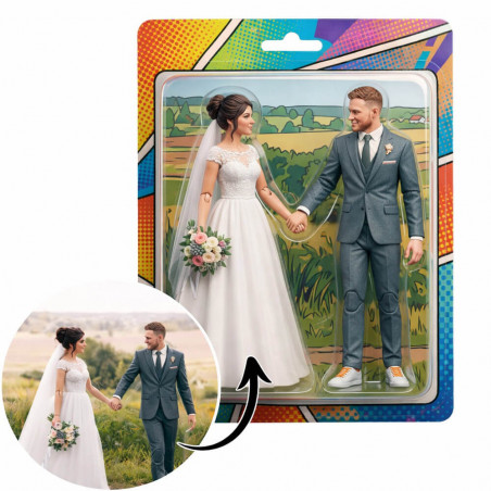 Applicazione dell'effetto figurine snodabili alla tua foto con la nostra IA