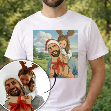T-shirt uomo effetto cartone animato personalizzato