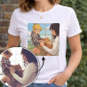 T-shirt donna effetto cartone animato
