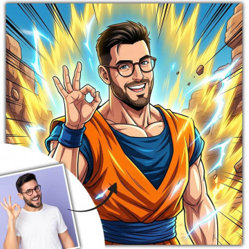 Quadro personalizzato manga guerriera suprema