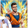 Quadro personalizzato manga guerriera suprema