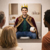 Quadro Re del WC personalizzato