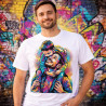 Maglietta da uomo personalizzata con effetto street art