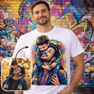 Maglietta da uomo con effetto street art