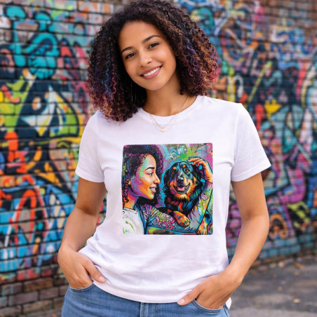 Maglietta da donna personalizzata con effetto street art
