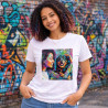 Maglietta da donna personalizzata con effetto street art