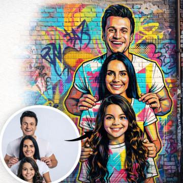 Tee-shirt donna personalizzata effetto street art