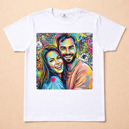 T-shirt donna effetto street art personalizzato