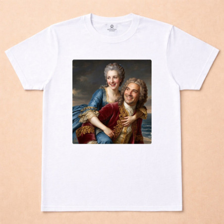 T-shirt donna effetto ritratto reale personalizzato